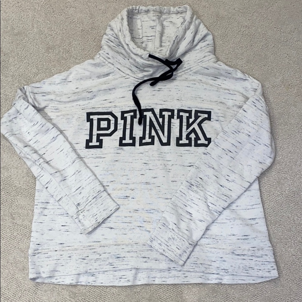 PINK Victoria Secret Sweatshirt Lg w/ cow neck.